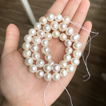 Natūralūs Baltos spalvos Gėlavandenių Perlų Karoliukai Papuošalai Padaryti DIY Žavesio Apyrankės Karoliai Priedai 15