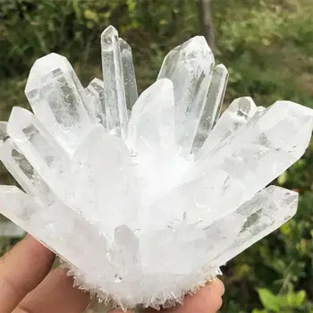 Natūralus baltas kristalų sankaupos kvarco kristalo lazdele chakra išgydo reiki pakopos taško spinduliuotės