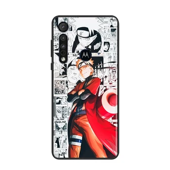 Mielas Naruto Anime Motorola G8 G9 G Krašto Vieną E7 E6 Galia Lite Marco Hyper Sintezės Plius Žaisti Black Telefono Dėklas