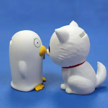 1Pcs Mielas Japonų Anime GINTAMA Talismanai Sadaharu Elizabeth Šuo Penguine Pav Kolekcines, Žaislų Bankas Piggy Vaikų Dovanų