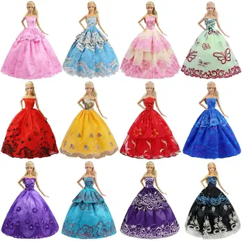 5piece Nustatyti Atsitiktinai Siųsti Gana Mados Suknelės 11Inch 30Cm Barbies Drabužius Moteriai Suknelė Pokylių Barbie Suknelė Mergina Dovana