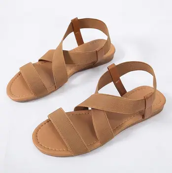 Moterų sandalai karšto mados Moterų Vasaros Paplūdimio Romos Sandalas ponios Atidaryti Kojų butas Atsitiktinis sandalas moterų batai