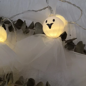 Styginių Žibintai LED Saulėtas Lėlės Dvasios Šviesos Eilutę Baterija Stiliaus Lauko, Patalpų Helovinas Kalėdų Medžio Apdaila Lempos 1pc