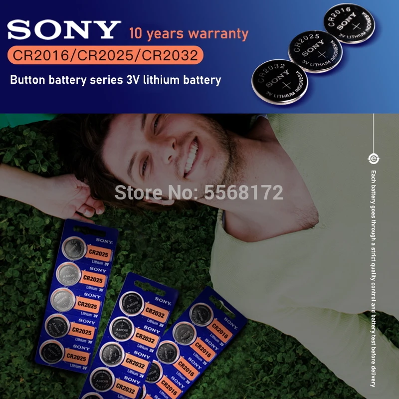 5vnt/pakuotė Sony CR1220 Mygtukas Baterijų DL1220 BR1220 LM1220 Ląstelių Monetos 3V Ličio Baterija CR 1220 Žiūrėti Elektroninių Žaislų 2