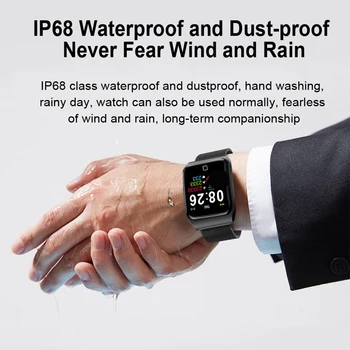 F9 Smart Watch Vyrų IP68 Vandeniui Kraujo Spaudimas, Širdies ritmo Monitoringo Bluetooth Moterų Smartwatch T1, skirtų 