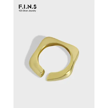 F. I. N. S Mados 2021 INS Sterlingas Sidabro 925 Žiedo Minimalistinė Geometrinių Blizgus Piršto Žiedą, Originalus Bauda Papuošalai, Aksesuarai