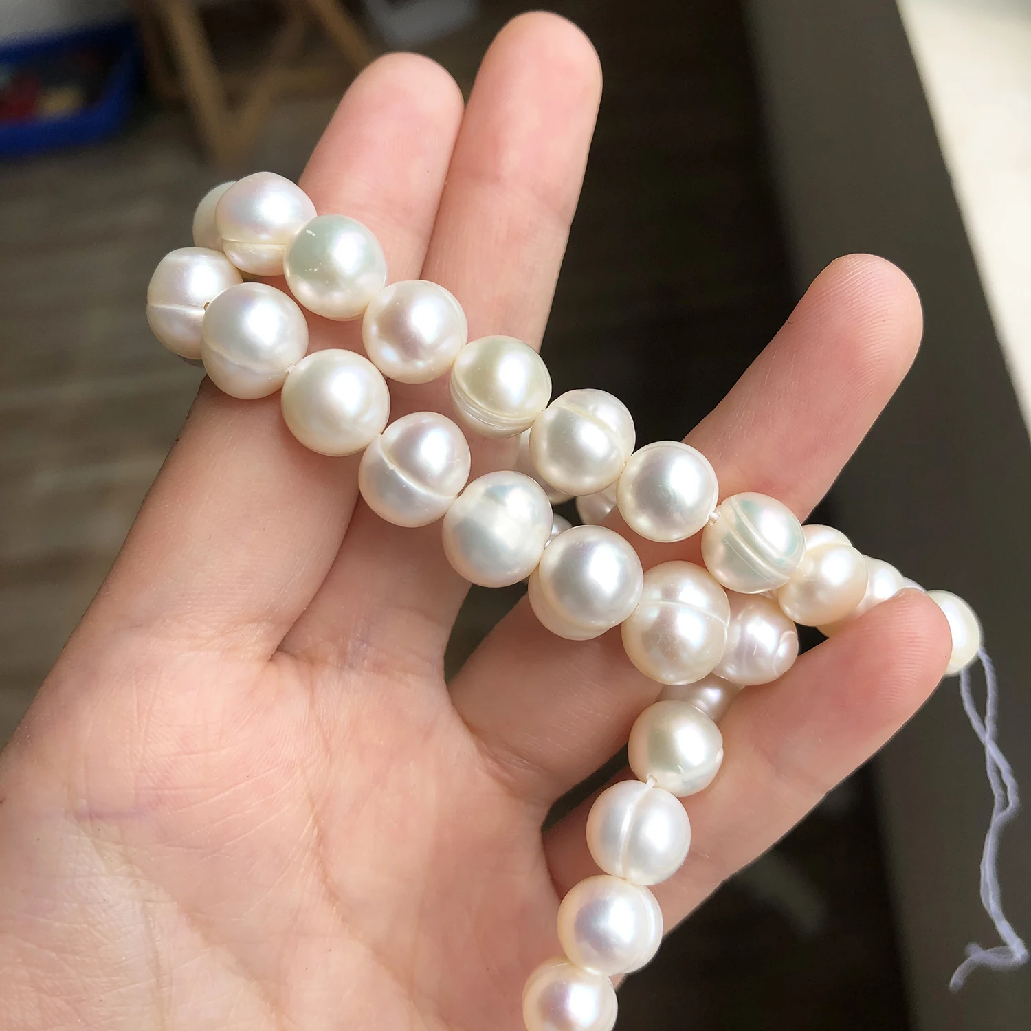 Natūralūs Baltos spalvos Gėlavandenių Perlų Karoliukai Papuošalai Padaryti DIY Žavesio Apyrankės Karoliai Priedai 15